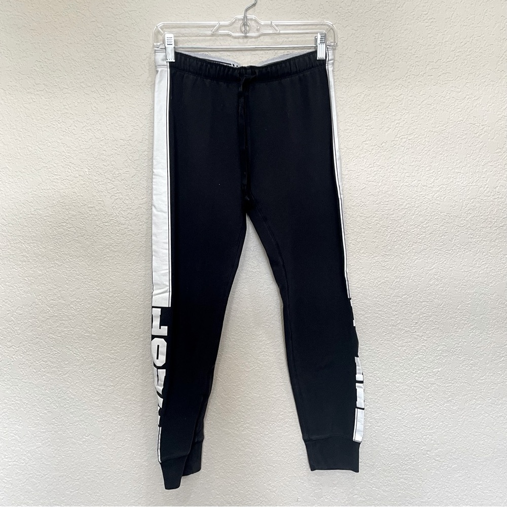 PINK - Victoria's Secret Black Side Stripe Jogger Pants Activewear Loungewear